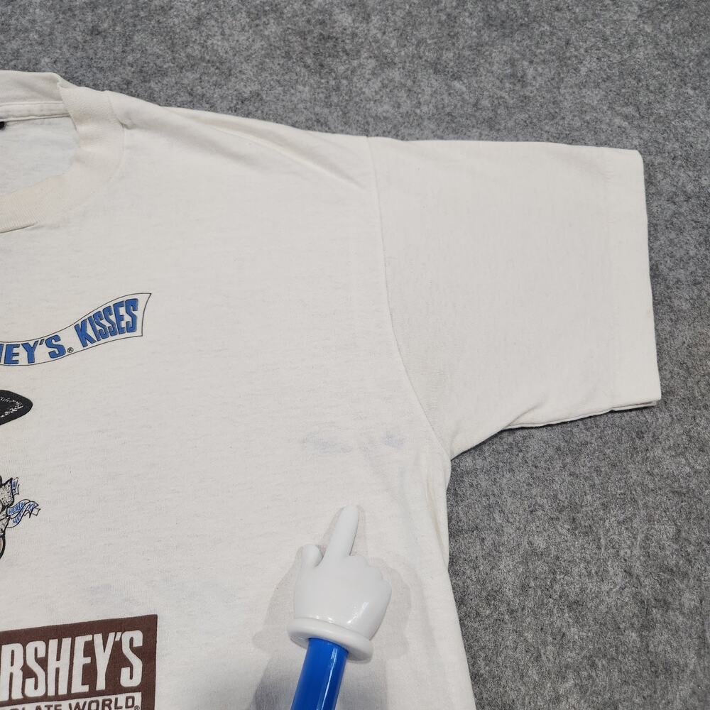 VTG 90s Hersheys Chocolate‎ World Promo Mens L Large Graphic Cow Park T Shirt - Picture 10 of 16